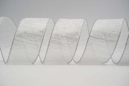 Metallic Shimmer Wired Ribbon_KF6954_sliver